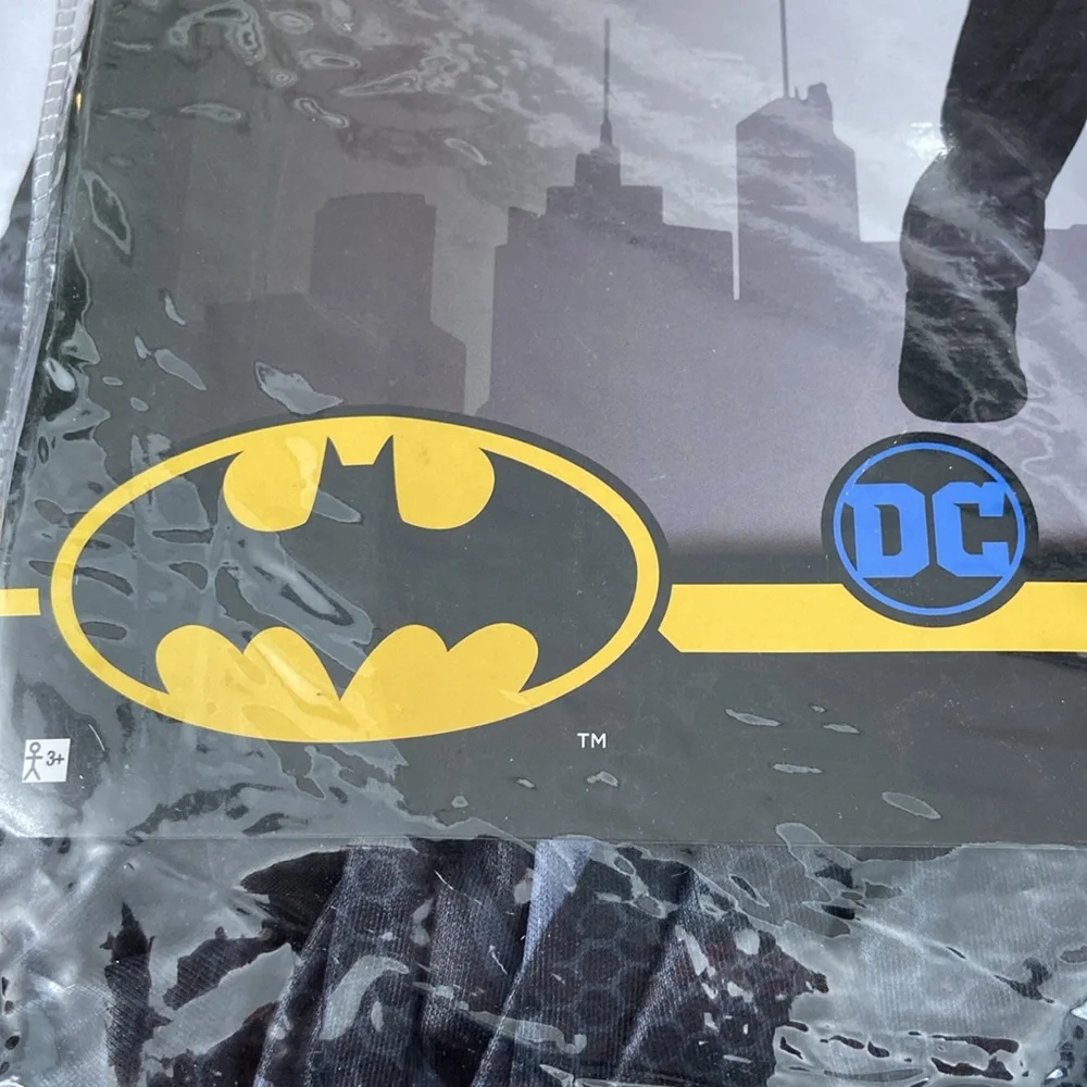 DC Comics Batman Black and Blue Muscle Costume with Gold Belt